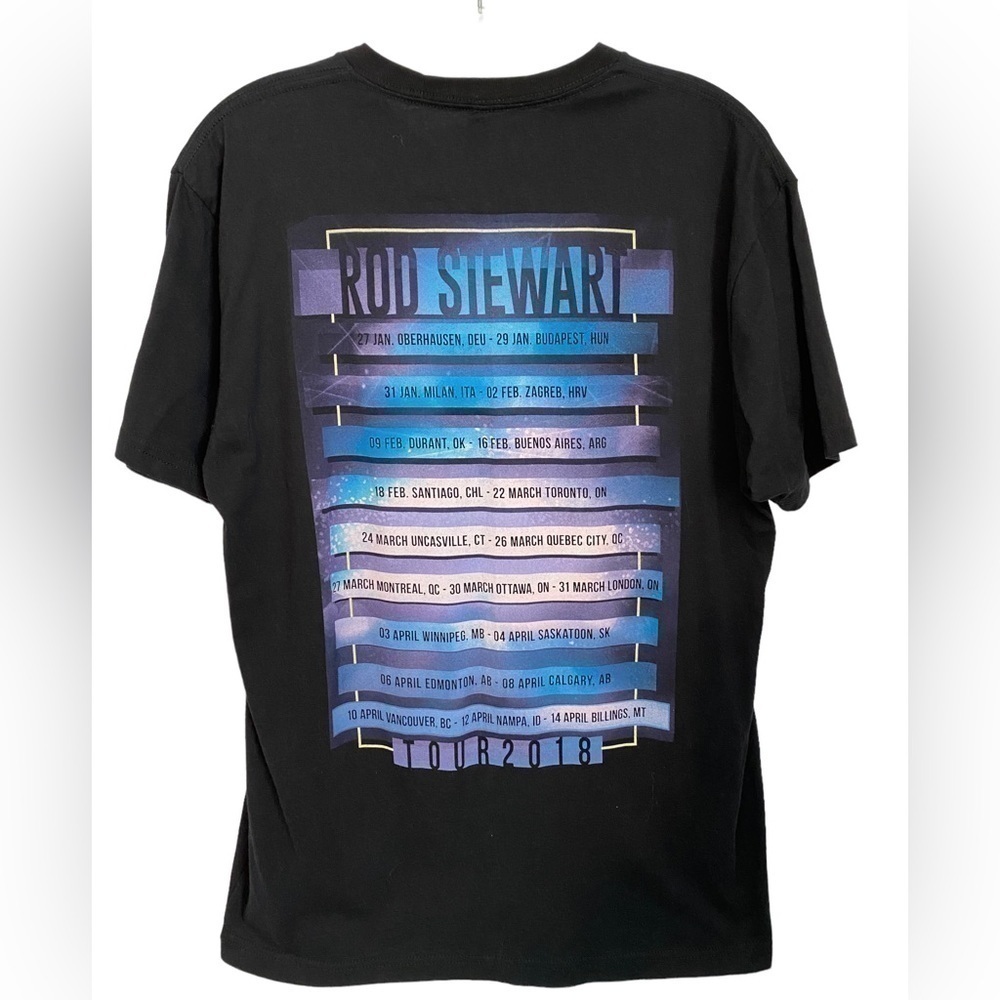 NWOT Rod Stewart 2018 Concert Tour T Shirt Adult LG - Picture 2 of 10